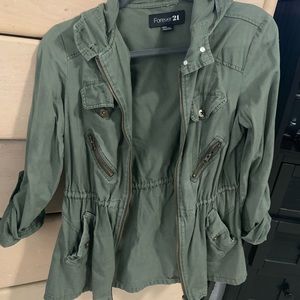 Green utility jacket